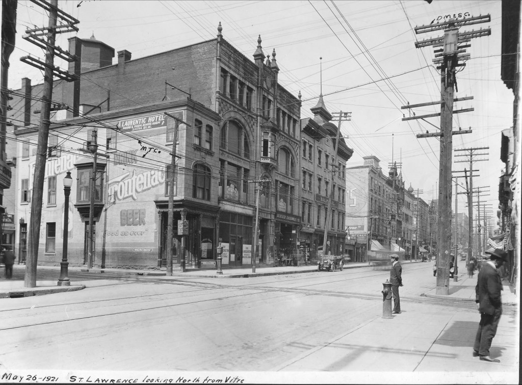 Le boulevard Saint-Laurent au nord de la rue Vitré (aujourd’hui Viger), 26 mai 1921